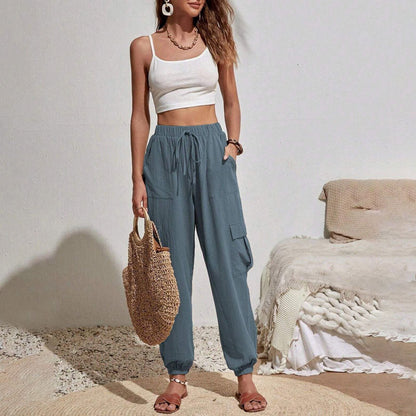 Estelle | Pantalon Décontracté de Couleur Unie