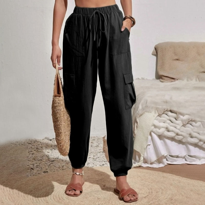 Estelle | Pantalon Décontracté de Couleur Unie