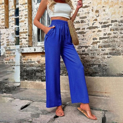 Danièle | Pantalon Décontracté de Couleur Unie