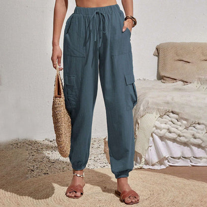 Estelle | Pantalon Décontracté de Couleur Unie