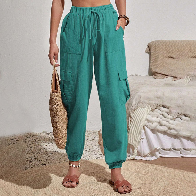 Estelle | Pantalon Décontracté de Couleur Unie