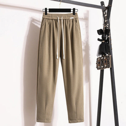 Véronique | Pantalon Chaud de Couleur Unie