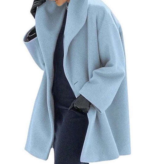 Manteau Uni Ample Décontracté