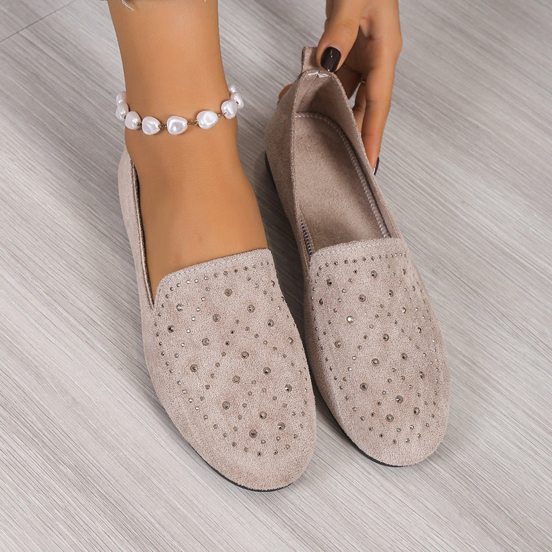 Chaussures Plates Ornées de Strass