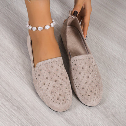 Chaussures Plates Ornées de Strass