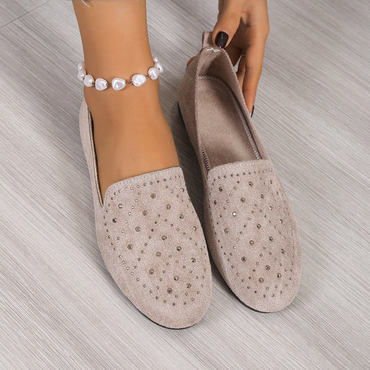 Chaussures Plates Ornées de Strass
