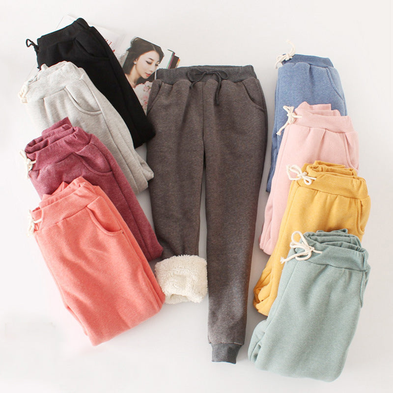 Sylviane | Pantalon Chaud de Couleur Unie