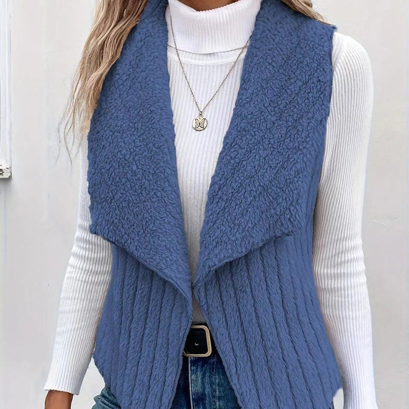 Cardigan Décontracté de Couleur Unie