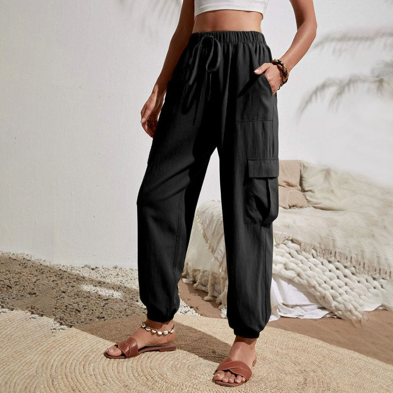 Estelle | Pantalon Décontracté de Couleur Unie