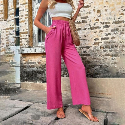 Danièle | Pantalon Décontracté de Couleur Unie