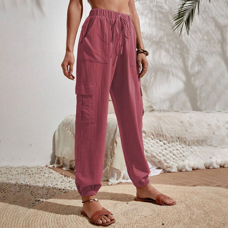 Estelle | Pantalon Décontracté de Couleur Unie