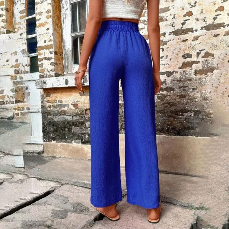 Danièle | Pantalon Décontracté de Couleur Unie