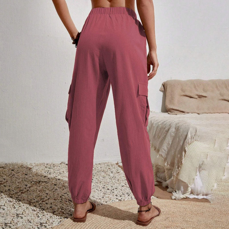 Estelle | Pantalon Décontracté de Couleur Unie