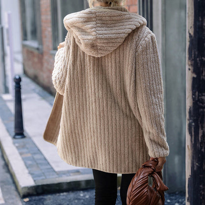 Manteau Chaud à Capuche Ample