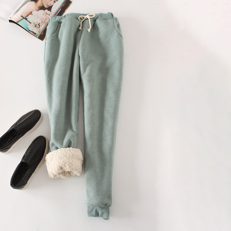 Sylviane | Pantalon Chaud de Couleur Unie