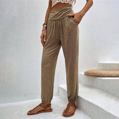 Ghislaine | Pantalon Décontracté de Couleur Unie