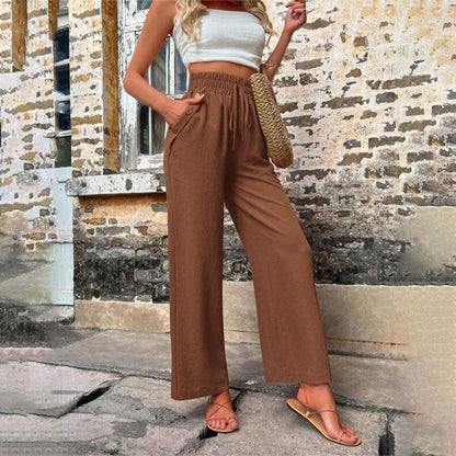 Danièle | Pantalon Décontracté de Couleur Unie
