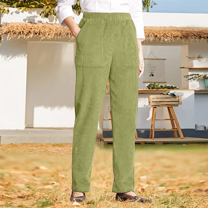 Jacqueline | Pantalon Décontracté de Couleur Unie