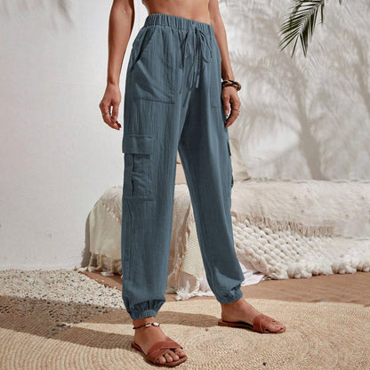 Estelle | Pantalon Décontracté de Couleur Unie