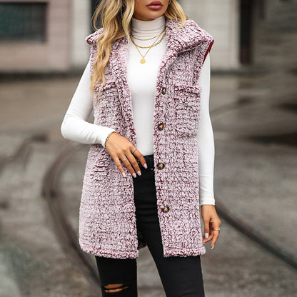 Cardigan Gilet Décontracté en Peluche