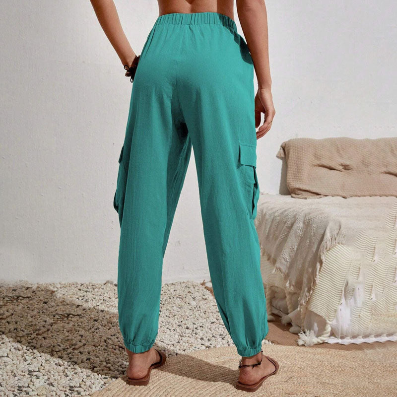 Estelle | Pantalon Décontracté de Couleur Unie