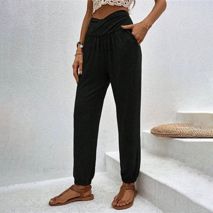 Ghislaine | Pantalon Décontracté de Couleur Unie