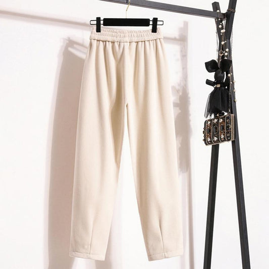 Véronique | Pantalon Chaud de Couleur Unie