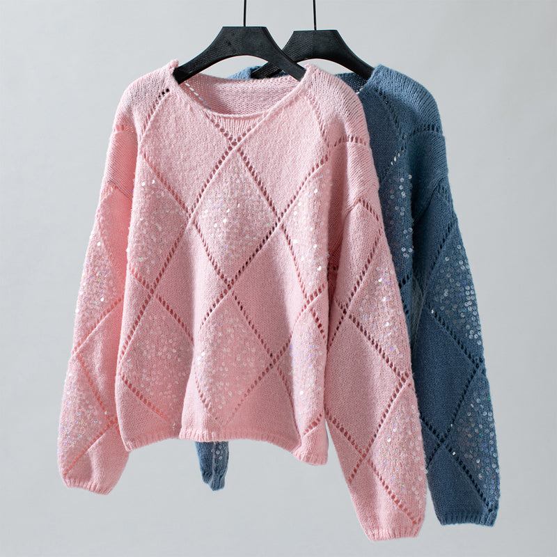 Pull en Tricot Creux Décontracté