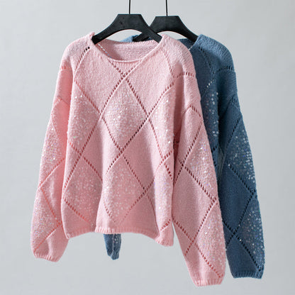 Pull en Tricot Creux Décontracté