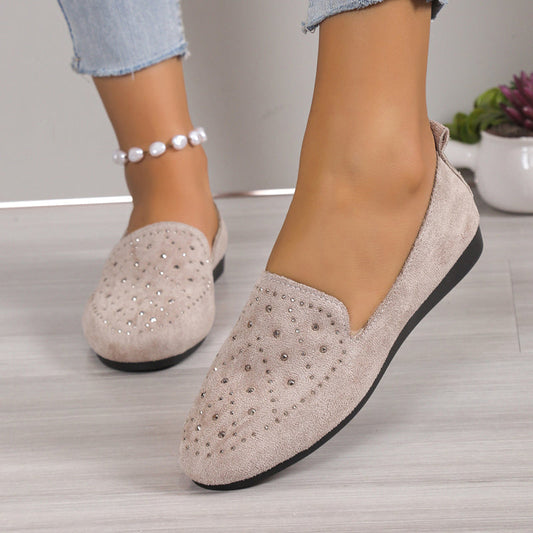 Chaussures Plates Ornées de Strass