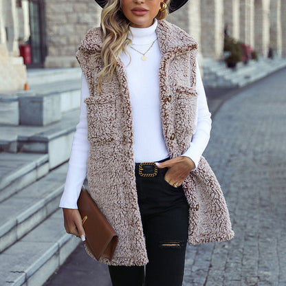 Cardigan Gilet Décontracté en Peluche