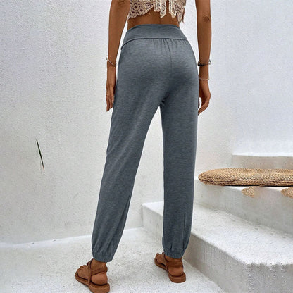 Ghislaine | Pantalon Décontracté de Couleur Unie