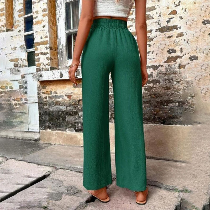 Danièle | Pantalon Décontracté de Couleur Unie