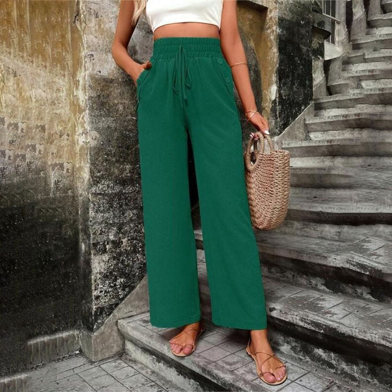 Danièle | Pantalon Décontracté de Couleur Unie