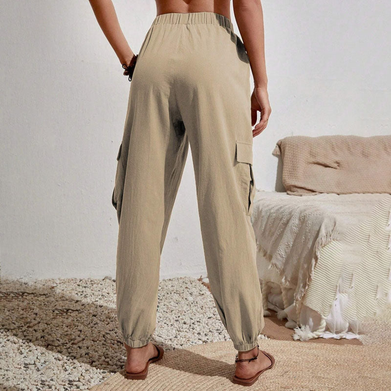 Estelle | Pantalon Décontracté de Couleur Unie