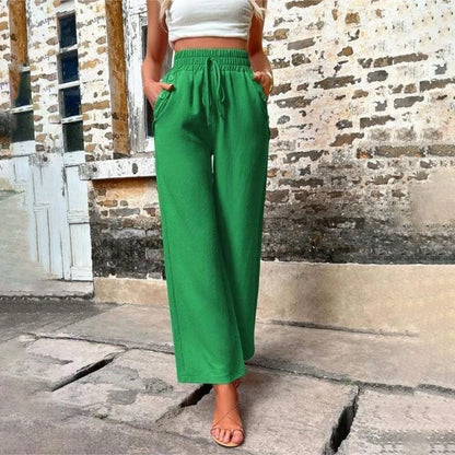 Danièle | Pantalon Décontracté de Couleur Unie