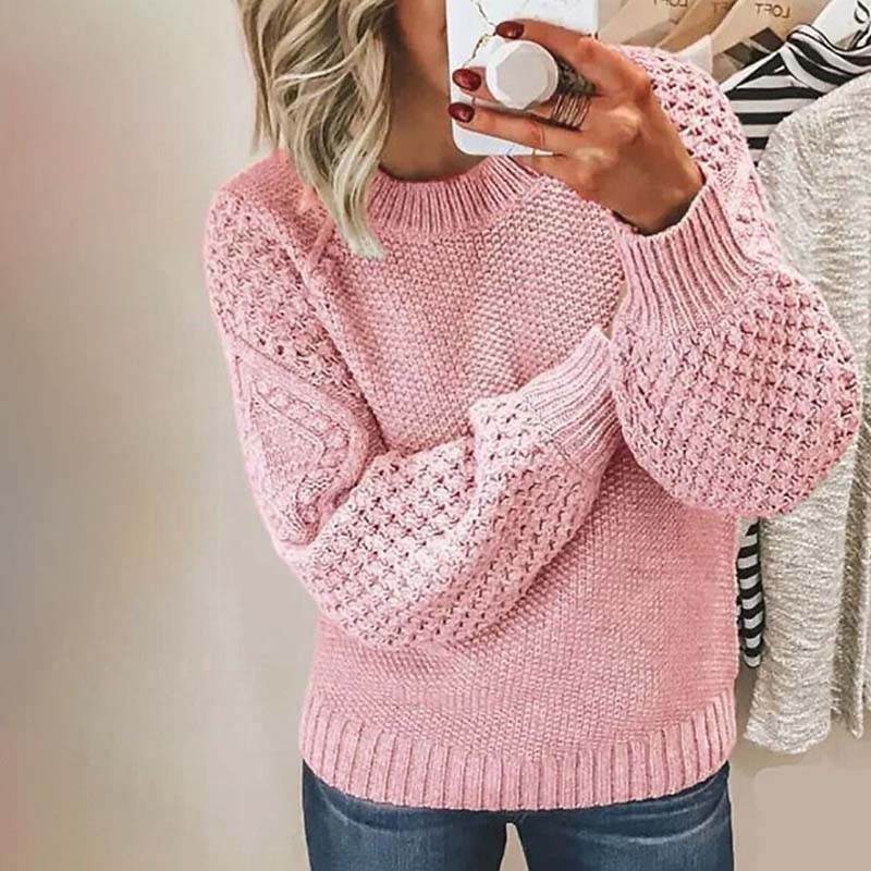 Ursule | Pull en Tricot Décontracté de Couleur Unie
