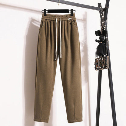 Véronique | Pantalon Chaud de Couleur Unie