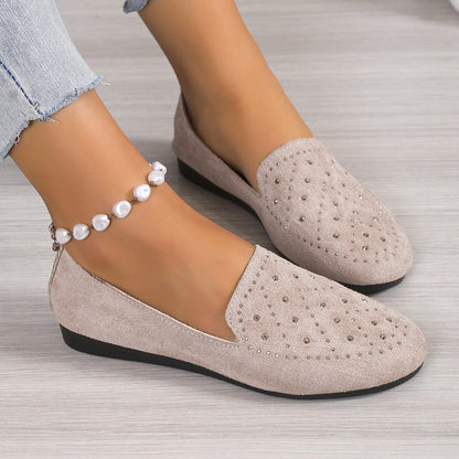 Chaussures Plates Ornées de Strass