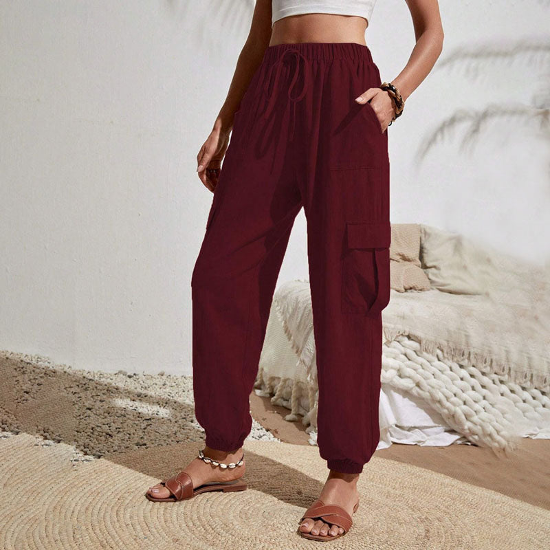 Estelle | Pantalon Décontracté de Couleur Unie