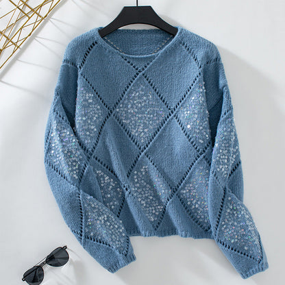 Pull en Tricot Creux Décontracté