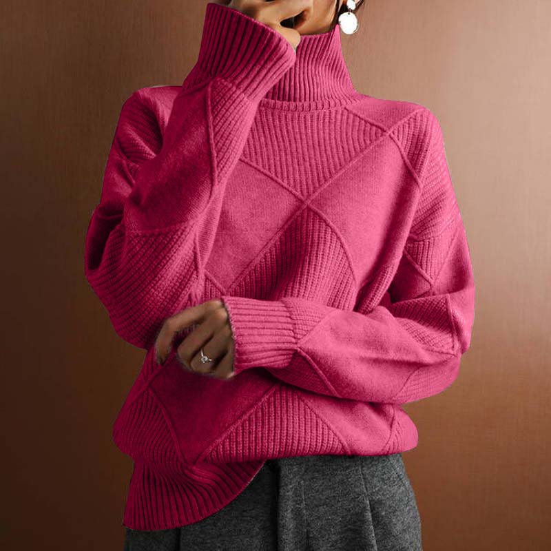 Valentine | Pull en Tricot Décontracté de Couleur Unie