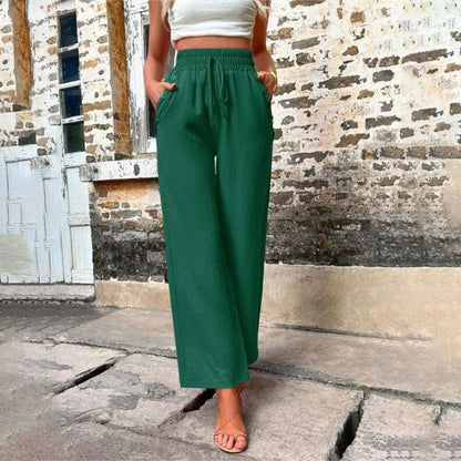 Danièle | Pantalon Décontracté de Couleur Unie