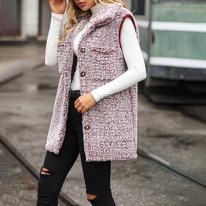 Cardigan Gilet Décontracté en Peluche