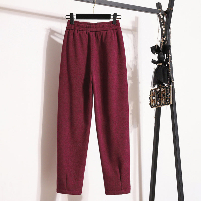 Véronique | Pantalon Chaud de Couleur Unie