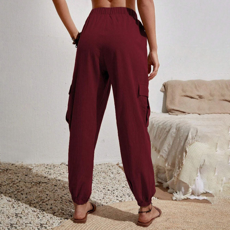 Estelle | Pantalon Décontracté de Couleur Unie