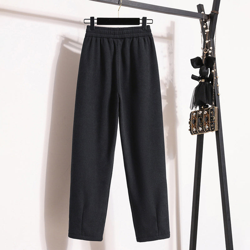 Véronique | Pantalon Chaud de Couleur Unie