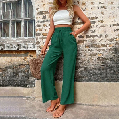 Danièle | Pantalon Décontracté de Couleur Unie