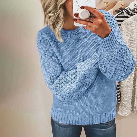 Ursule | Pull en Tricot Décontracté de Couleur Unie