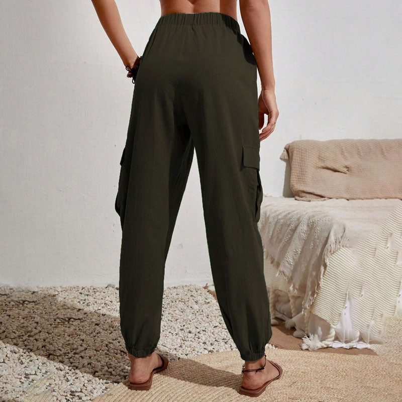 Estelle | Pantalon Décontracté de Couleur Unie
